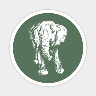 Elephant Sketch (Inverted) Magnet